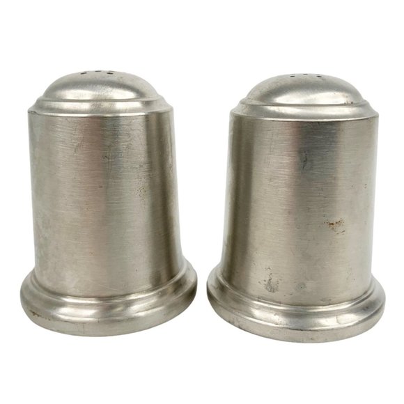Vintage Web Pewter Salt and Pepper Shaker Set 1121 Tankard Farmhouse Country - Picture 2 of 12
